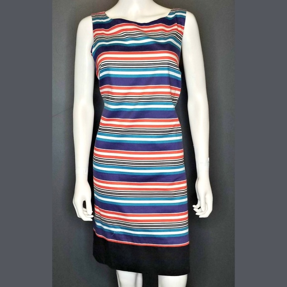 LOFT Dresses & Skirts - ANN TAYLOR LOFT Striped Sheath Work Dress 12